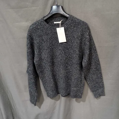 ZARA KNIT SWEATER – DARK GREY MARLED, WOMEN'S UK M