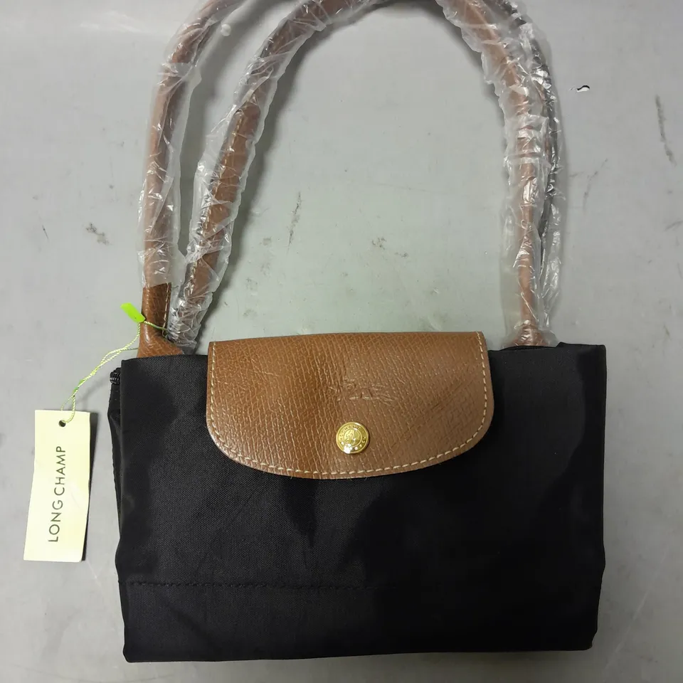 LONGCHAMP HANDBAG IN NAVY/BROWN