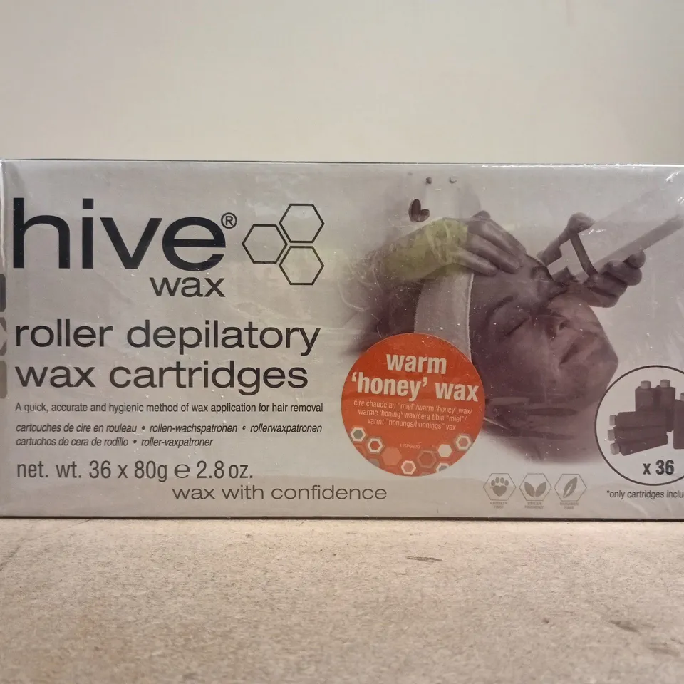 HIVE WAX ROLLER DEPILATORY WAX CARTRIDGES – 36 X 80G, BOXED