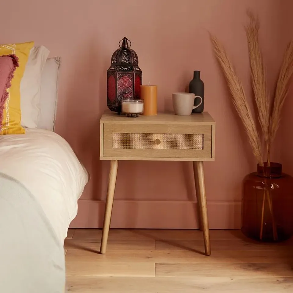 BOXED MORRIE 1 DRAWER BEDSIDE TABLE 