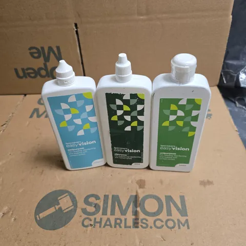 TOTE OF APPROXIMATELY 30 ASSORTED CONTACT LENS CLEANING PRODUCTS