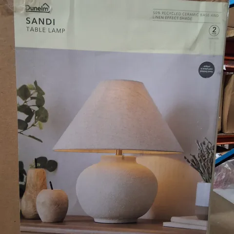 BOXED DUNELM SANDI CERAMIC TABLE LAMP XL NATURAL