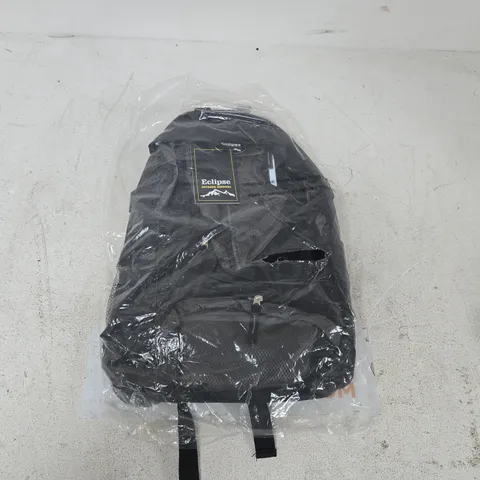 Eclipse Backpack – Black, sealed in plastic packaging