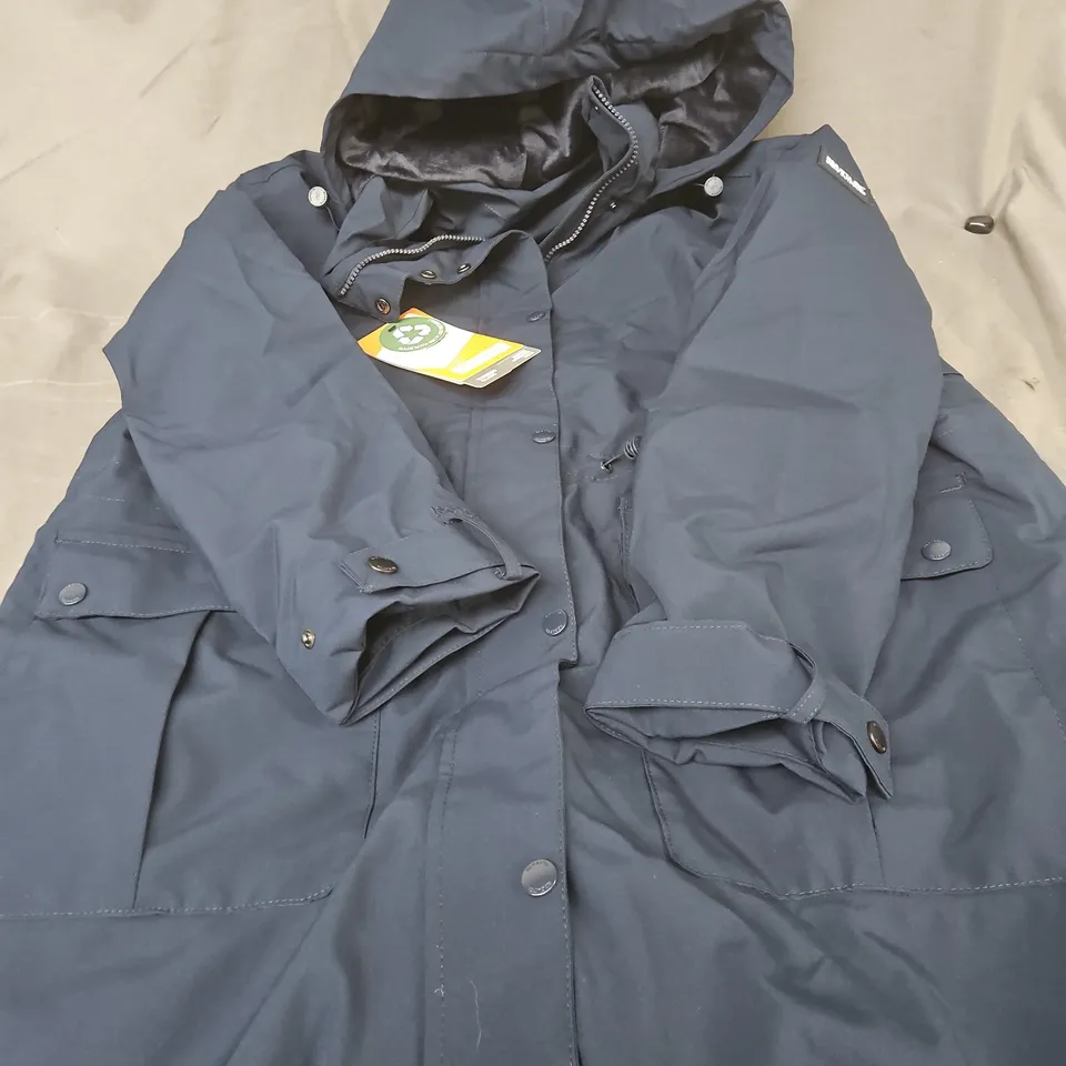 REGATTA GREAT OUTDOORS NAVY WATERPROOF HOODED JACKET – UK 16