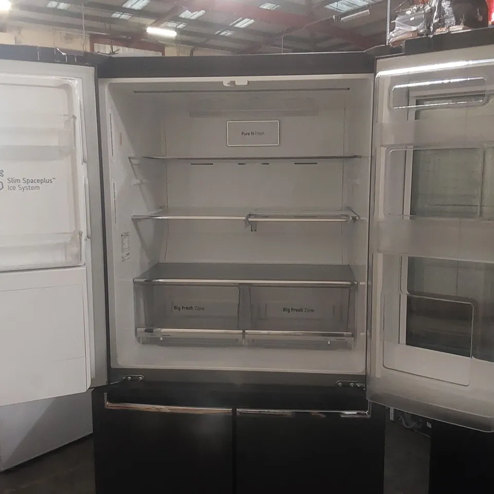 LG INSTAVIEW DOOR-IN-DOOR™ GMX844MCKV SLIM MULTI-DOOR FRIDGE FREEZER, 508L, MATT BLACK