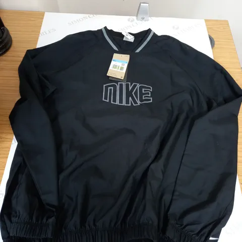 NIKE DRI FIT LONG SLEEVE BLACK TOP - M