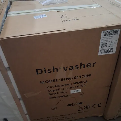 BOXED SWAN SDW751170W 14 PLACE FULLSIZE DISHWASHER - WHITE