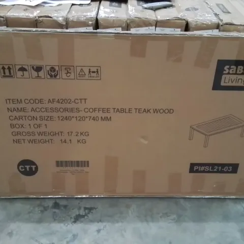 BOXED COFFEE TABLE -TEAKWOOD-