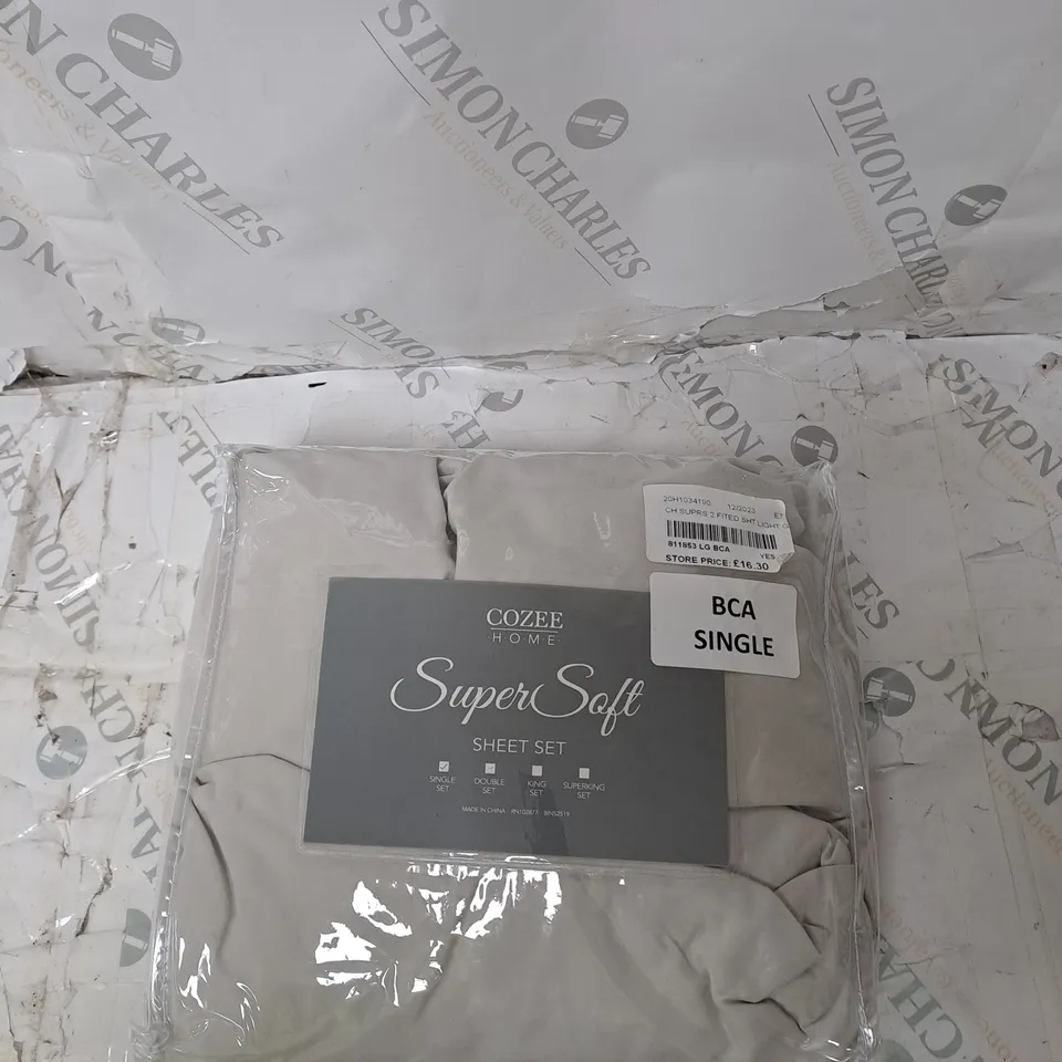SUPERSOFT BY COZEE HOME SET OF 2 FITTED SHEETS