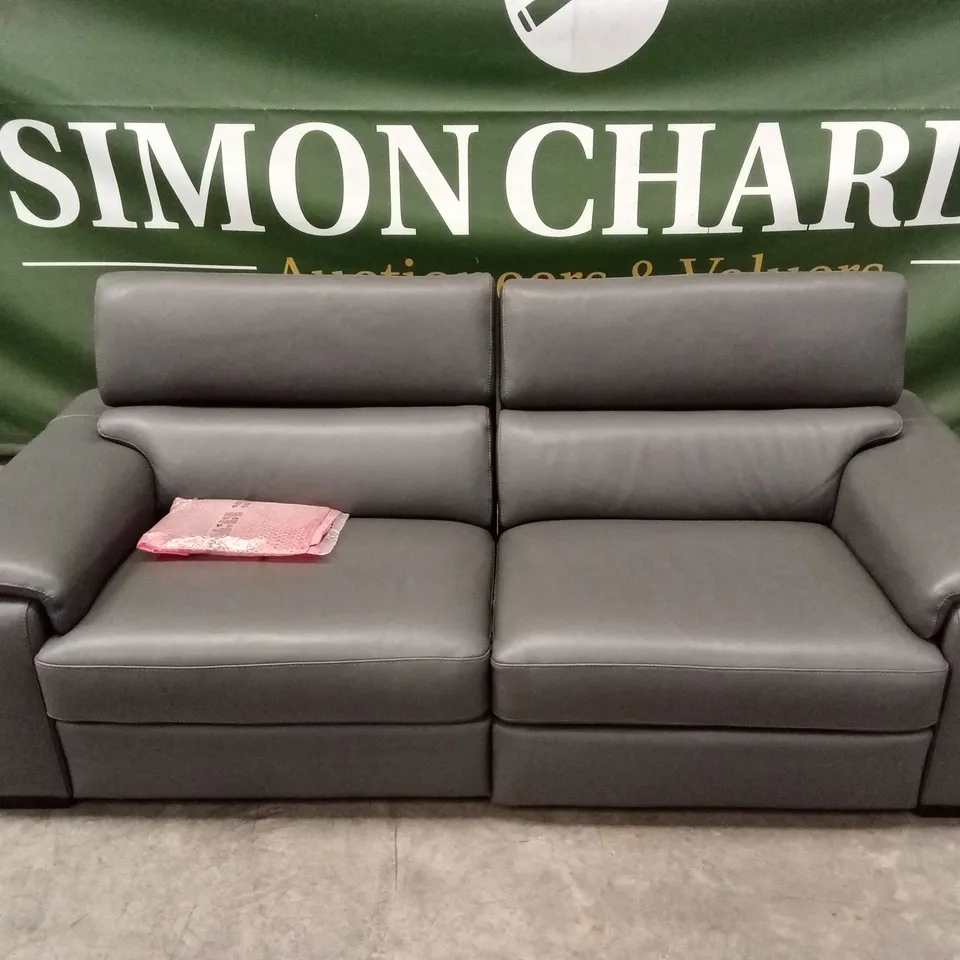 QUALITY DESIGNER ITALIAN MADE VENTO 3 SEATER ELECTRIC RECLINER LEATHER SOFA