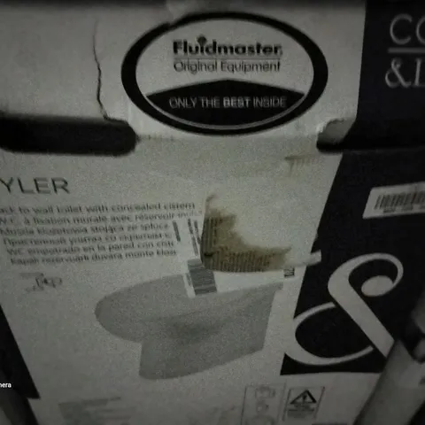 BOXED TYLER BACK TO WALL TOILET WITH CONCEALED CISTERN
