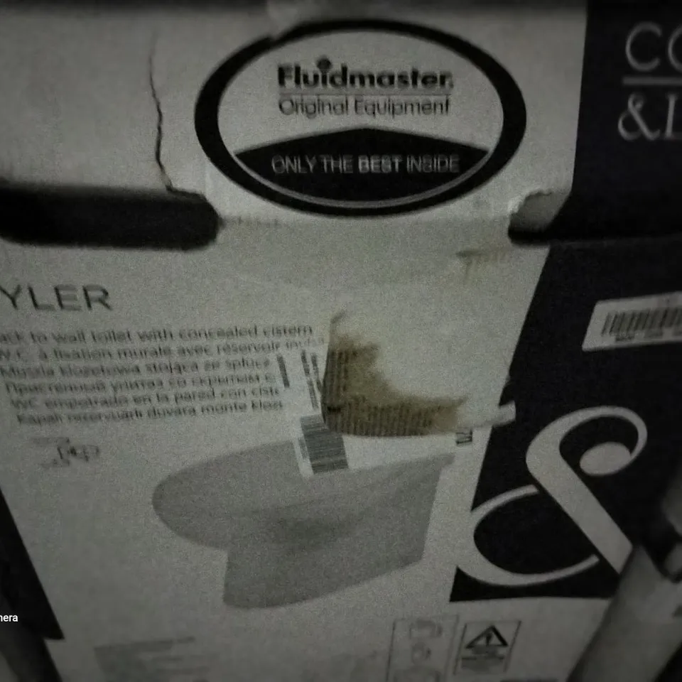 BOXED TYLER BACK TO WALL TOILET WITH CONCEALED CISTERN 