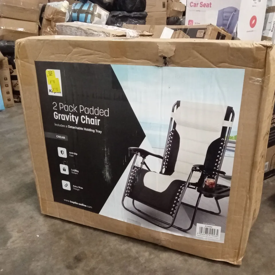 BOXED KEPLIN 2-PACK PADDED GRAVITY CHAIR 