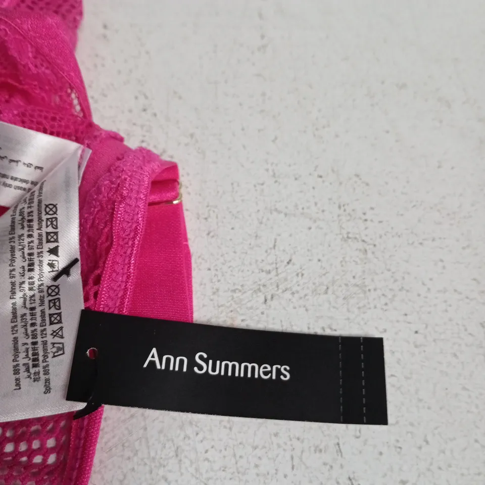 ANN SUMMERS ROSELLA CROTCHLESS BODYSUIT – PINK, UK 12-14