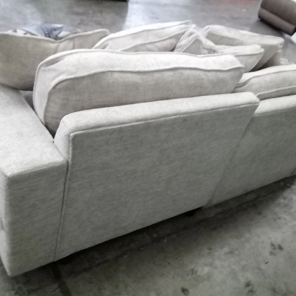 QUALITY DESIGNER COOPER DISPLAY 3 SEATER POWER RECLINER SOFA - CHUNKI NATURAL / SCATTERS MODASA MULTI