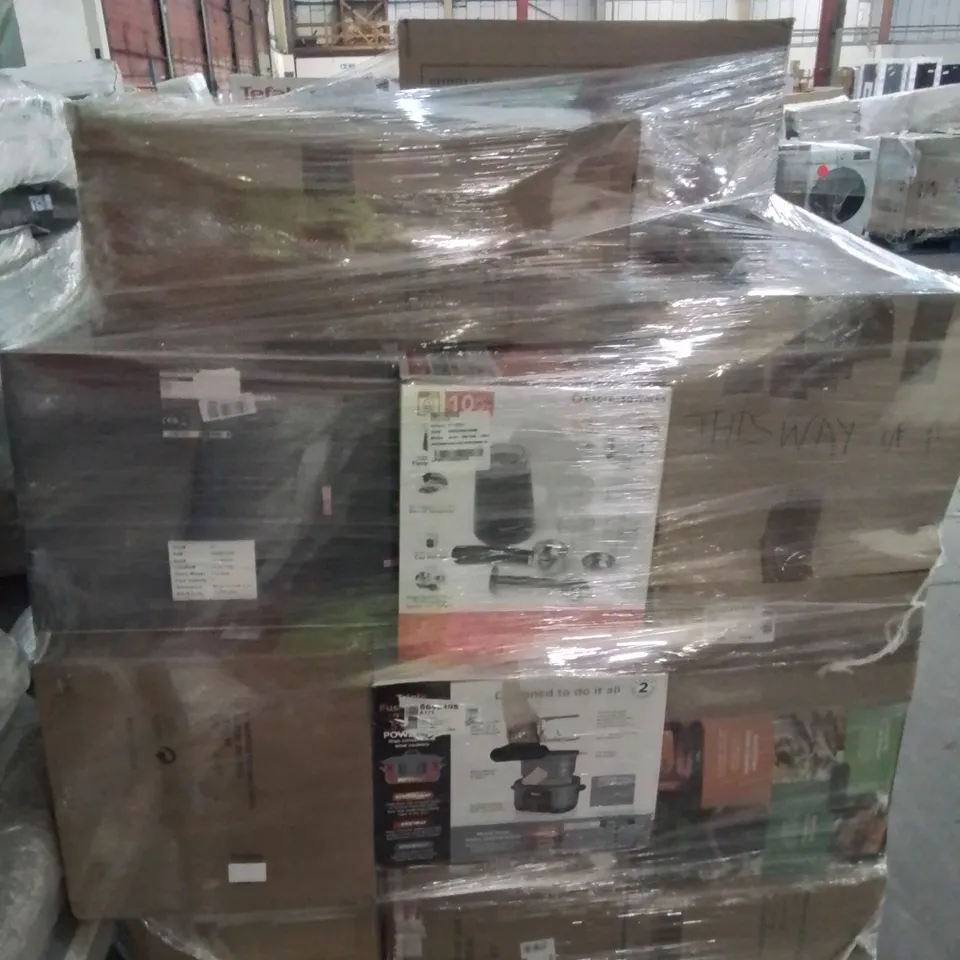 PALLET OF APPROXIMATELY 21 UNPROCESSED RAW RETURN HOUSEHOLD AND ELECTRICAL GOODS TO INCLUDE;