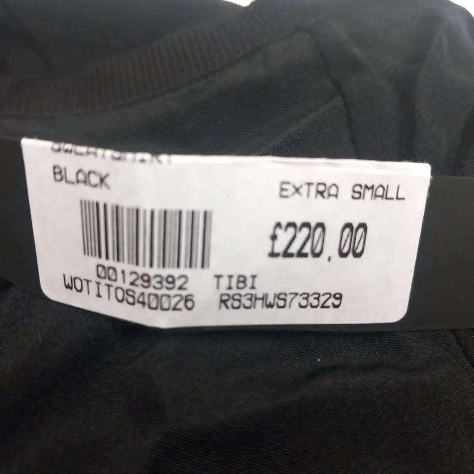TIBI BLACK SWEATSHIRT SIZE EXTRA SMALL