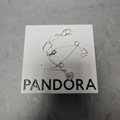 PANDORA HEART PENDANT ROPE CHAIN NECKLACE 
