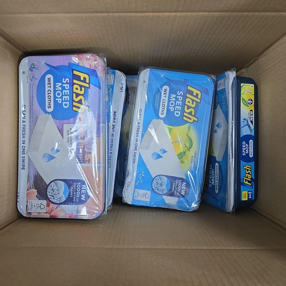 6 PACKS OF FLASH SPEED MOP WET CLOTHS