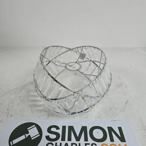 CRYSTAL GLASS BALL PENDANT LIGHT SHADE WITH CHROME FRAME