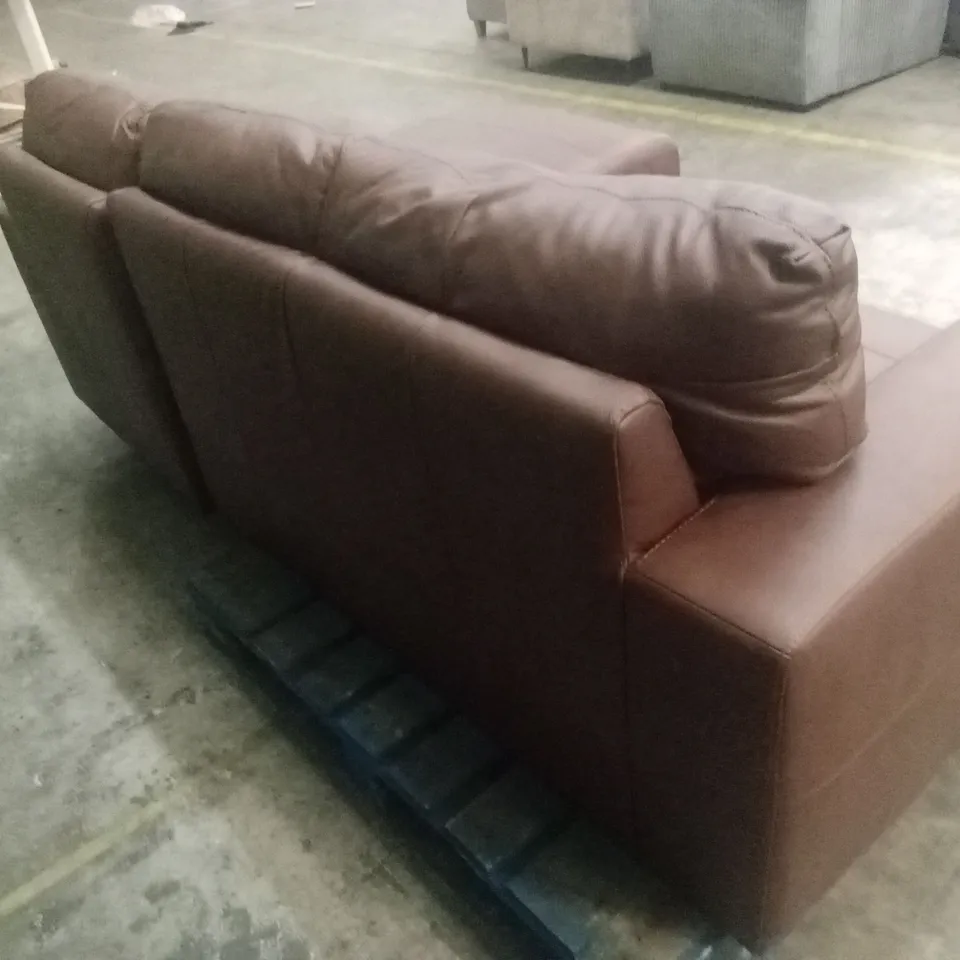 HAMPSHIRE ITALIAN LEATHER LEFT HAND 3 SEATER CHAISE RRP £1699