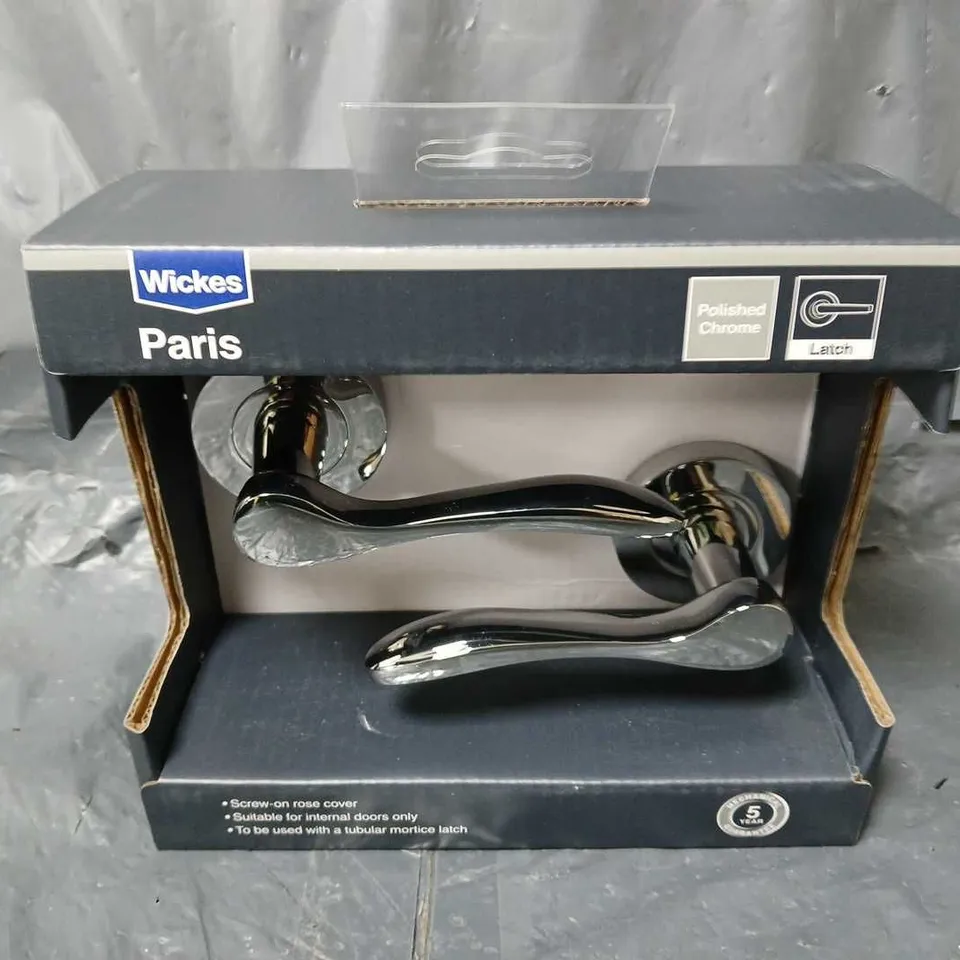 WICKES PARIS POLISHED CHROME LATCH HANDLES