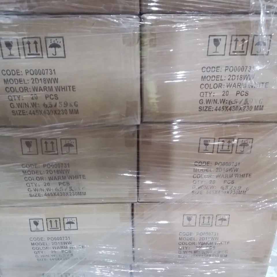 PALLET OF APPROXIMATELY 550 EMCOLED LED 2D18WW 18W 1800LM (GR10Q) - COLLECTION ONLY