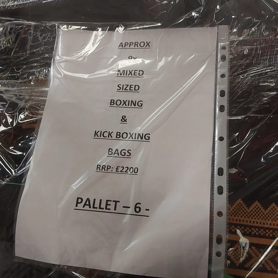 PALLET CONTAINING APPROXIMATELY 9x ASSORTED PUNCH BAGS
