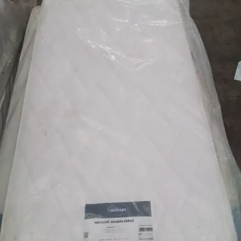 QUALITY BAGGED SILENTNIGHT MIRACOIL DOUBLE SIDED SINGLE MATTRESS 