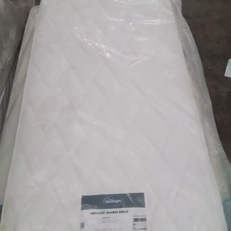QUALITY BAGGED SILENTNIGHT MIRACOIL DOUBLE SIDED SINGLE MATTRESS 