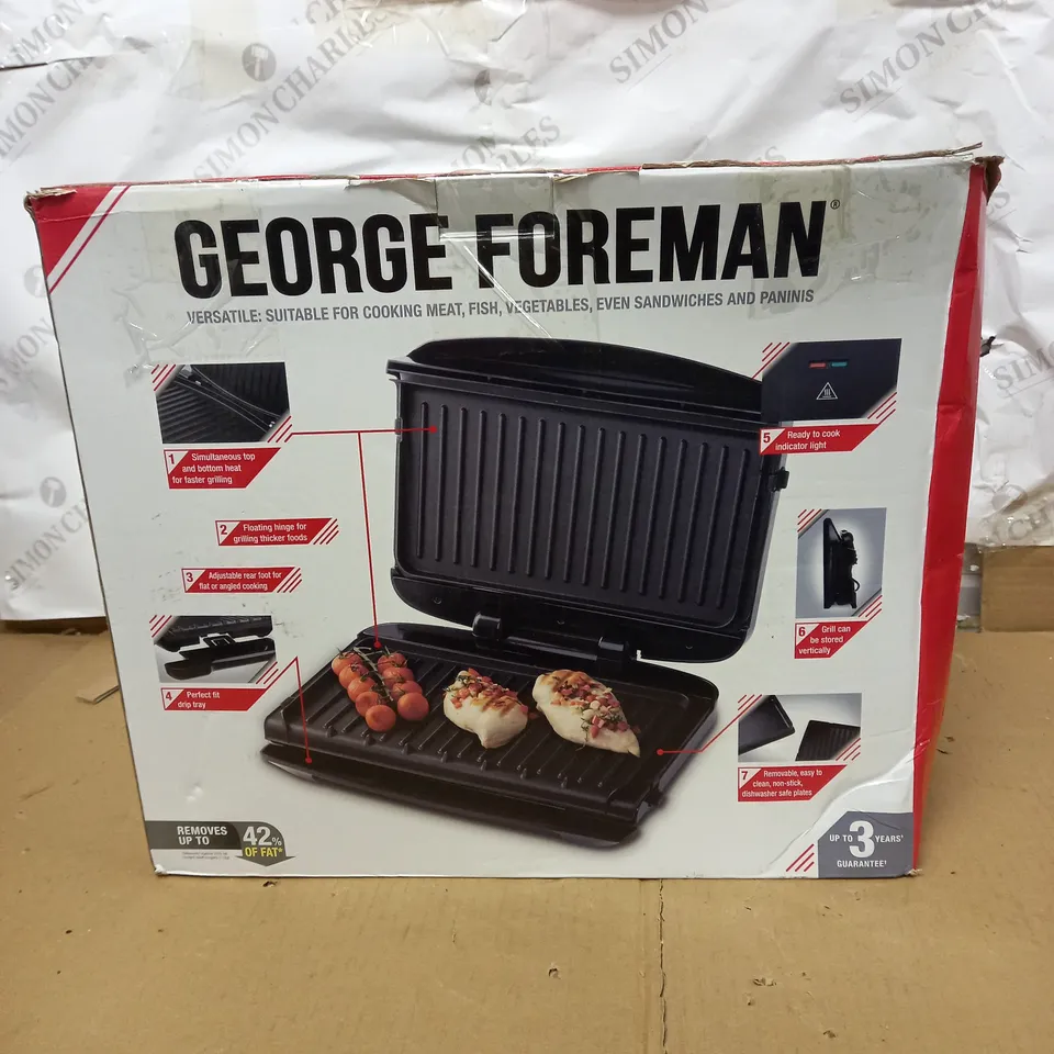 GEORGE FOREMAN MEDIUM REMOVABLE PLATES GRILL 24330