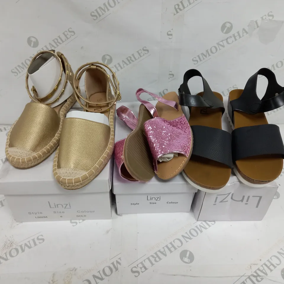 APPROXIMATELY 6 BOXED LINZI SANDALS TO INCLUDE SIZES 2, 4, 6 