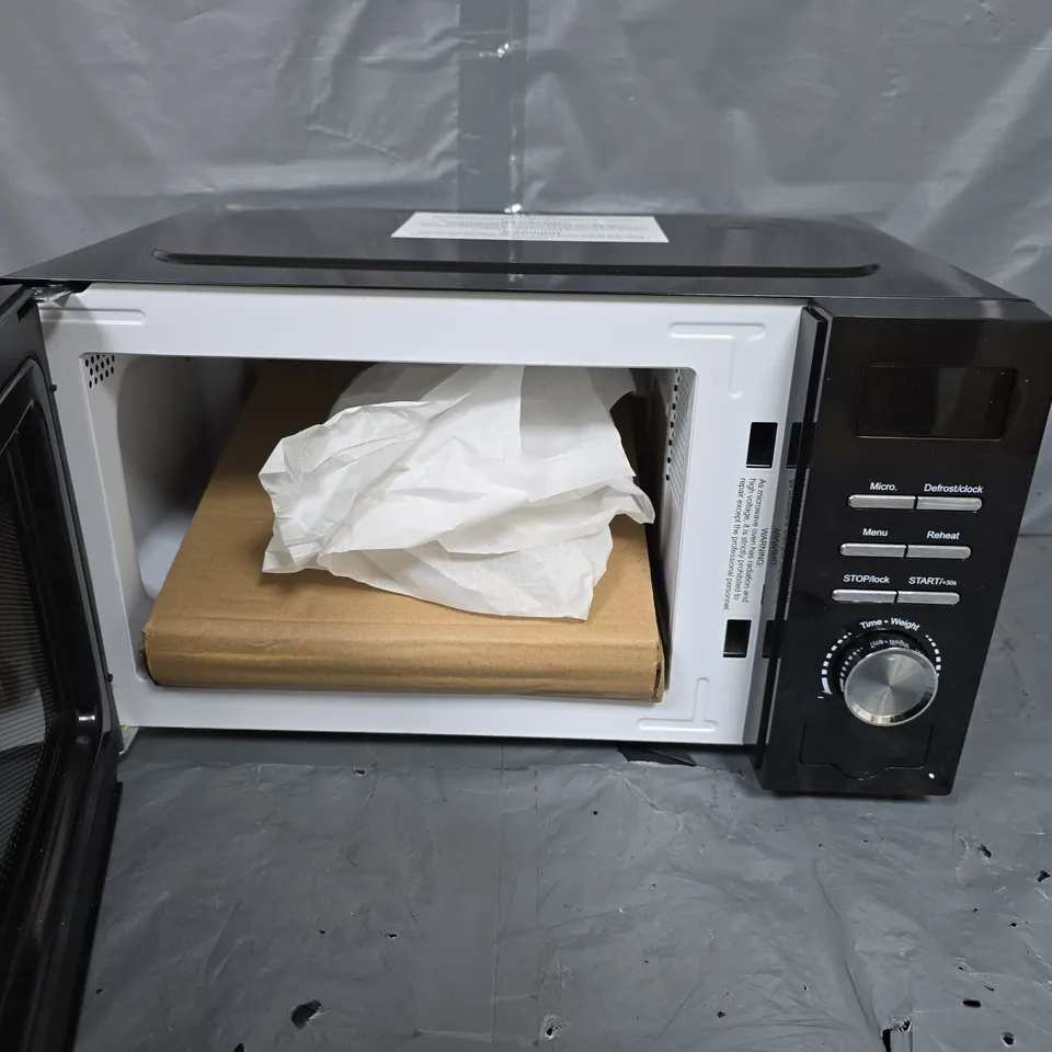 SWAN 20L 700W DIGITAL MICROWAVE IN BLACK - COLLECTION ONLY