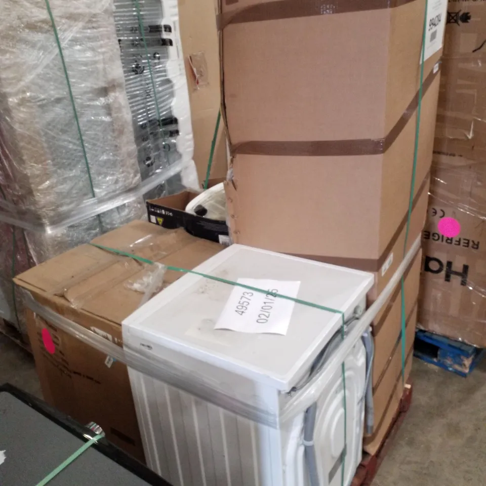 PALLET OF APPROXIMATELY 4 UNPROCESSED RAW RETURN WHITE GOODS TO INCLUDE;