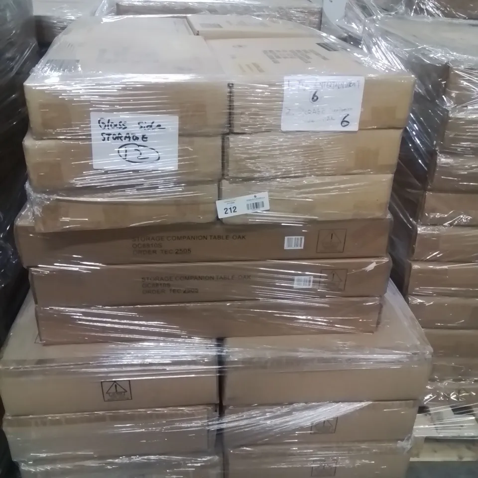 PALLET CONTAINING LARGE QUANTITY OF GLASS SIDED STORAGE UNITS