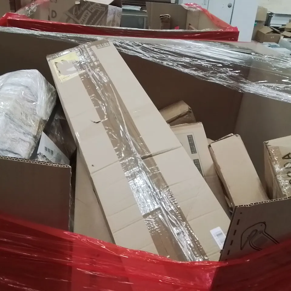 PALLET OF ASSORTED HOUSEHOLD GOODS AND PRODUCTS TO INCLUDE;PET CARRIER,JUICE,RICE COOKER 