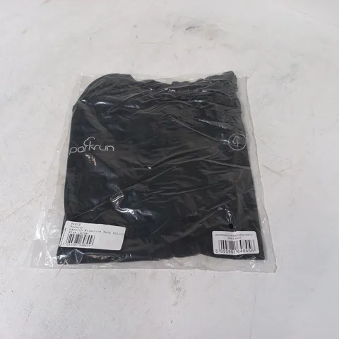 BAGGED PARKRUN MILESTONE MENS VOLUNTEER T-SHIRT IN BLACK - L