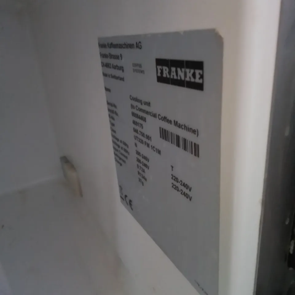 FRANKE COOLING UNIT (TO COMMERCIAL COFFEE MACHINE) UT320