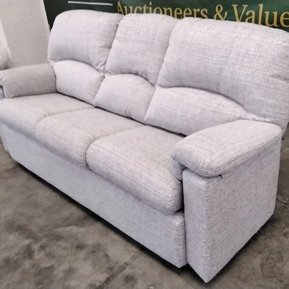 QUALITY BRITISH DESIGNED & MANUFACTURED G PLAN CHLOE C 3 SEATER SOFA LOOM SHALE FABRIC