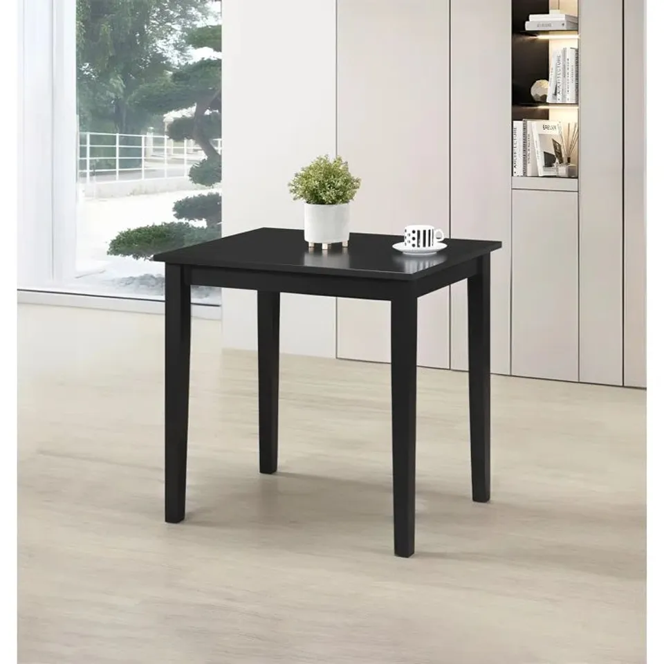 BOXED LAKHAI RECTANGULAR 80cm L X 60cm W DINING TABLE - BLACK (1 BOX)