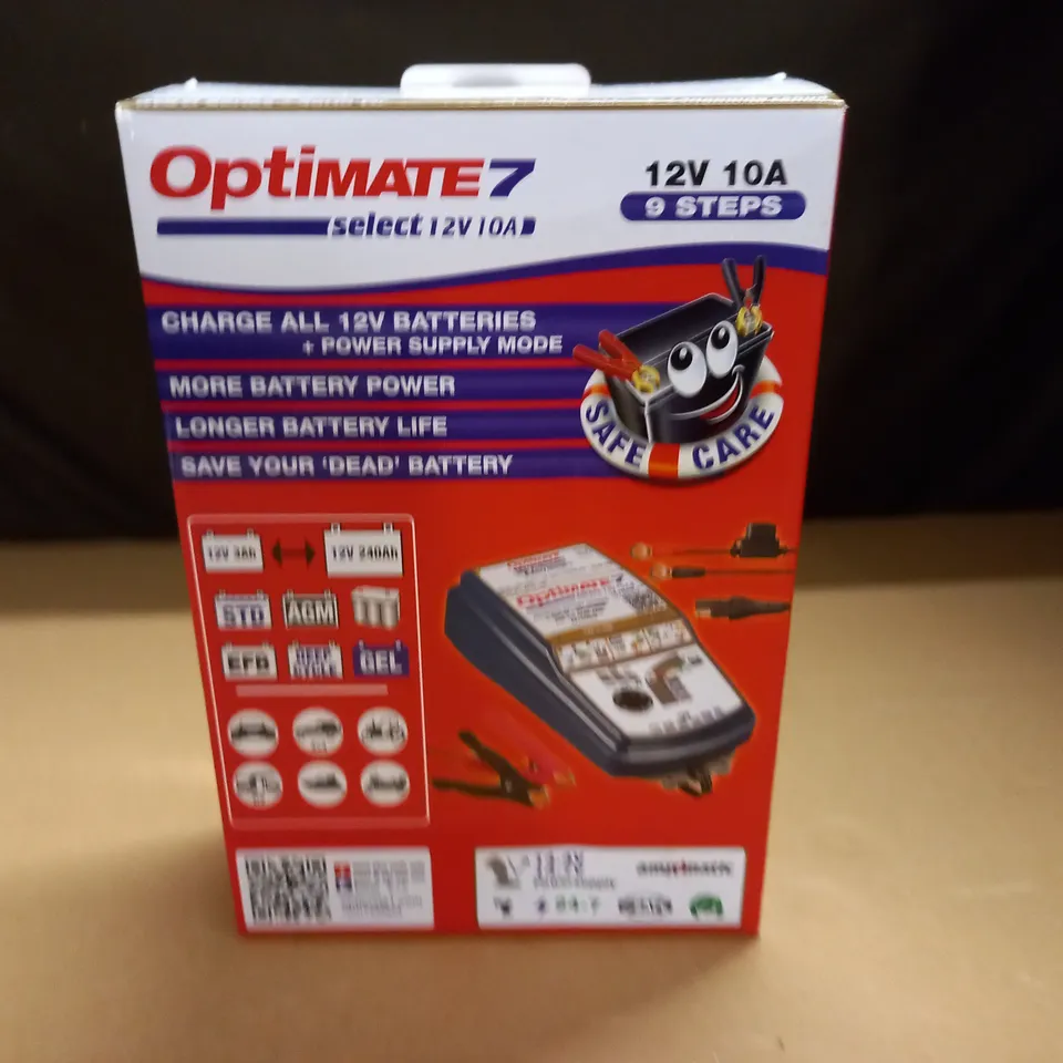 BOXED OPTIMATE 7 12V 10A 9-STEP CHARGER