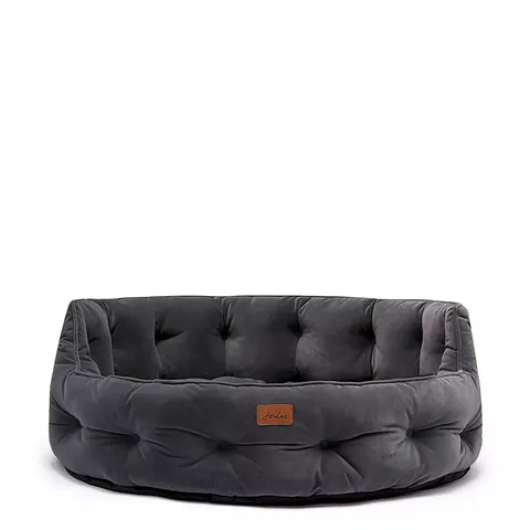 JOULES CHESTERFIELD LARGE GREY PET BED 