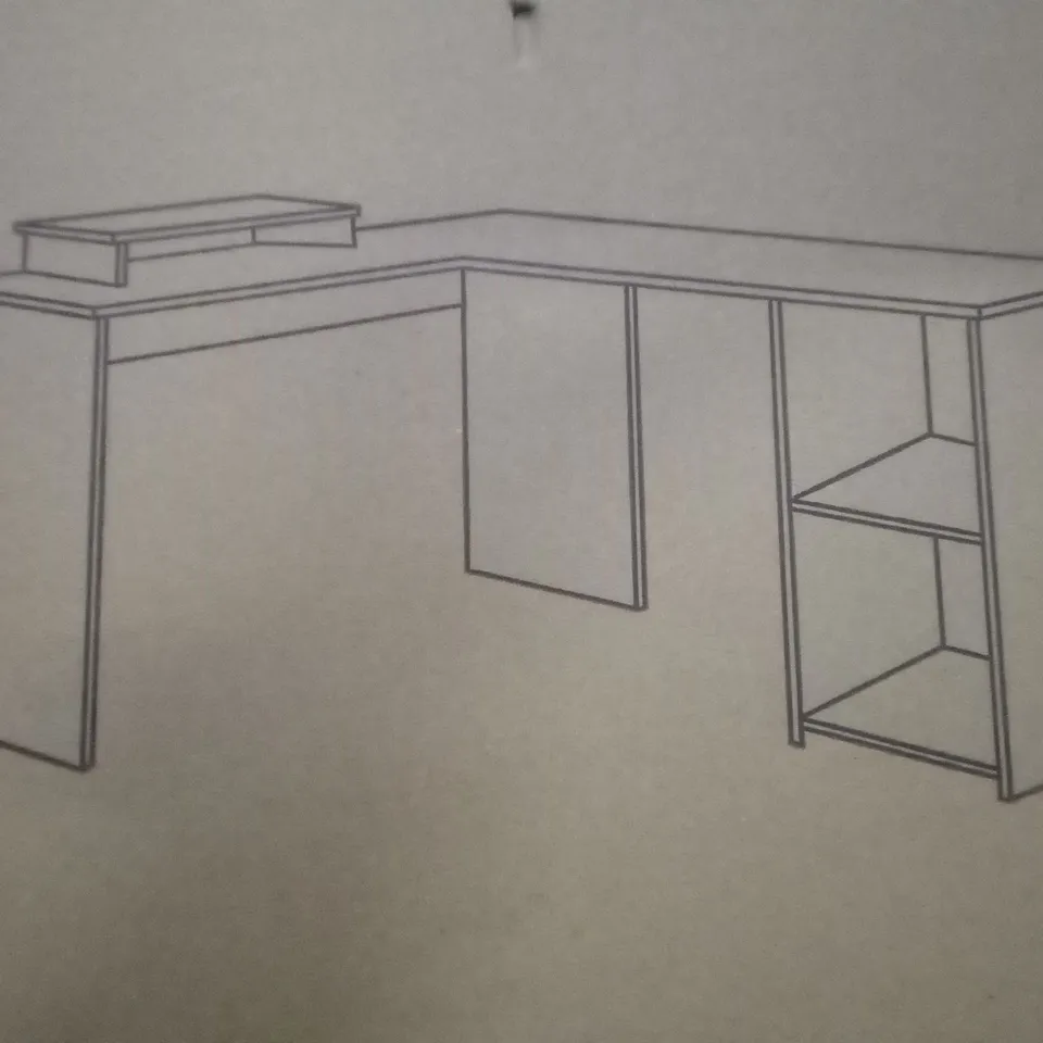 PALLET OF APPROXIMATELY 18 BOXED L-SHAPED DESK