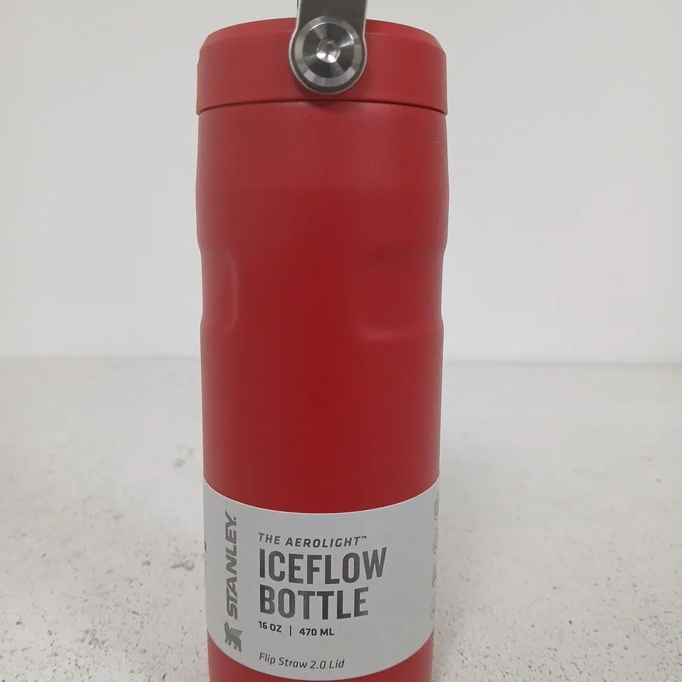 STANLEY ICEFLOW BOTTLE – RED, 16 OZ (470 ML) WITH FLIP STRAW 2.0 LID