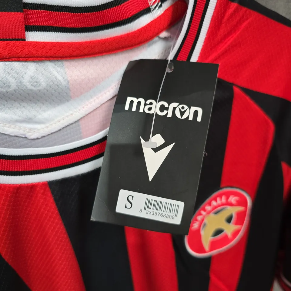 WALSALL FC HOME SHIRT – MACRON – UK SIZE S