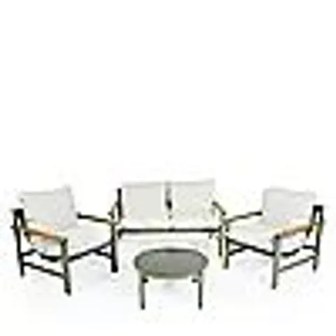 ABODE 4 PIECE PADDED CHAIRS & TABLE CONVERSATION SET