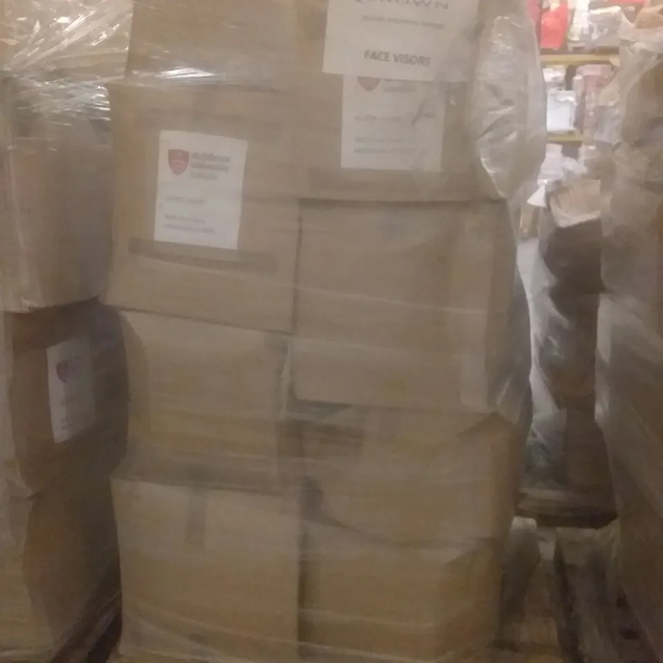 PALLET OF APPROXIMATELY 750 FACE MASK VISORS