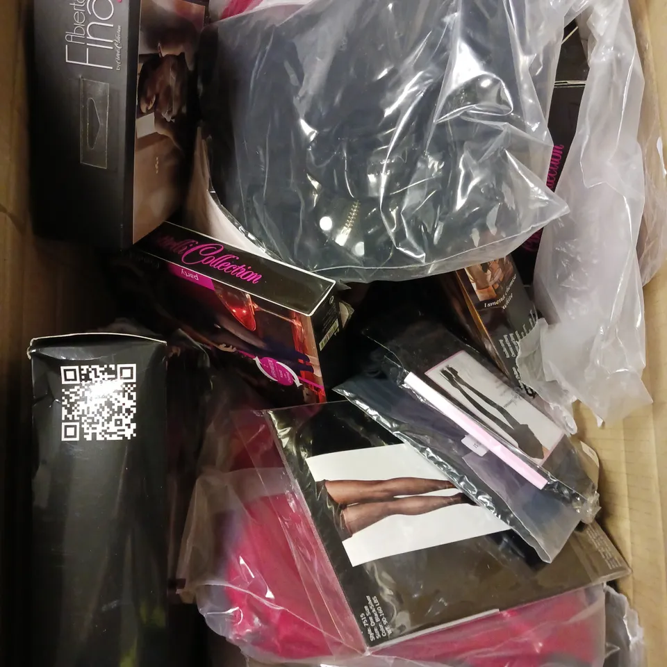 APPROXIMATELY 30 ASSORTED ADULT THEMED CLOTHING PRODUCTS IN VARIOUS STYLES & SIZES 
