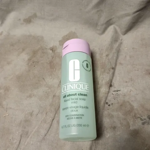 CLINIQUE ALL ABOUT CLEAN LIQUID FACIAL SOAP MILD – 200 ML UNBOXED