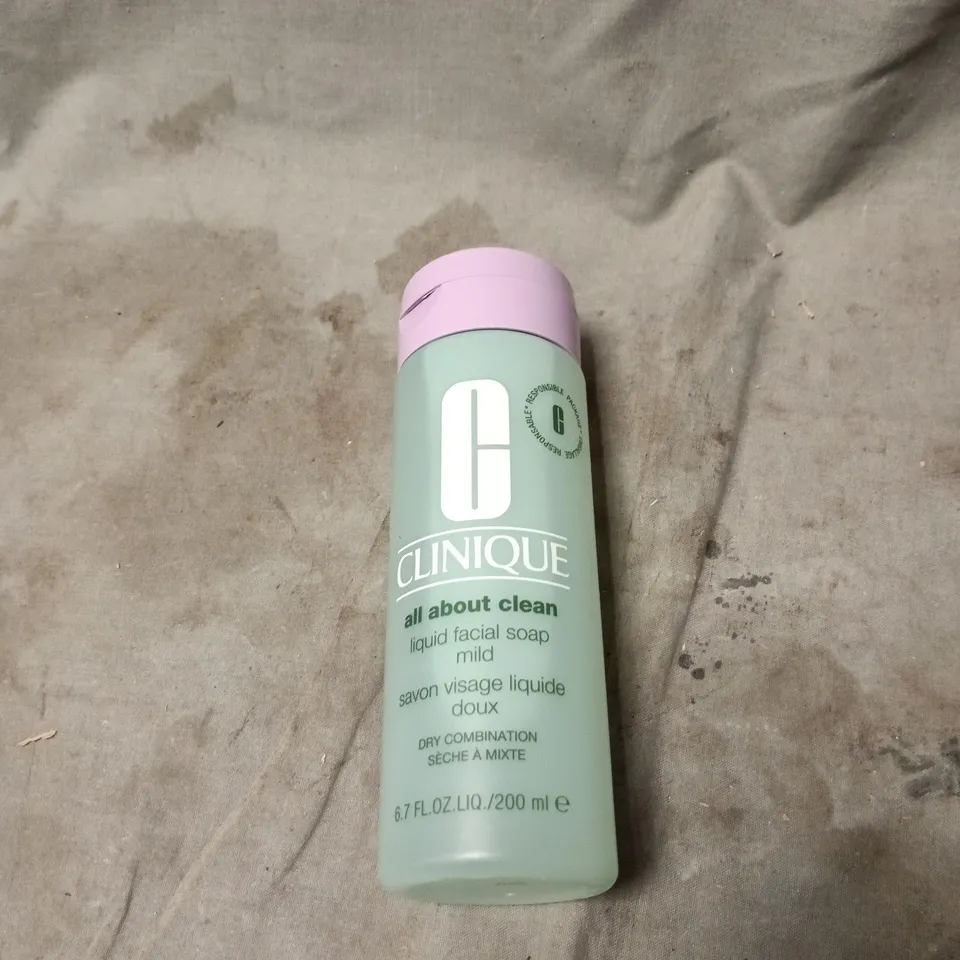 CLINIQUE ALL ABOUT CLEAN LIQUID FACIAL SOAP MILD – 200 ML UNBOXED